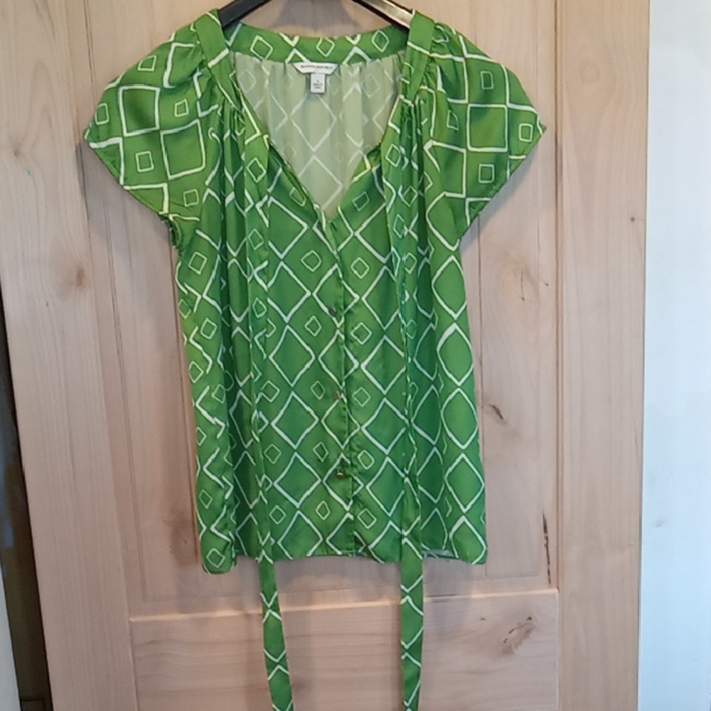 Green Geometric Women's Top